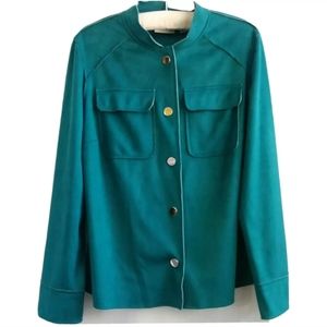 CHICOS Emerald Vegan Suede Shirt